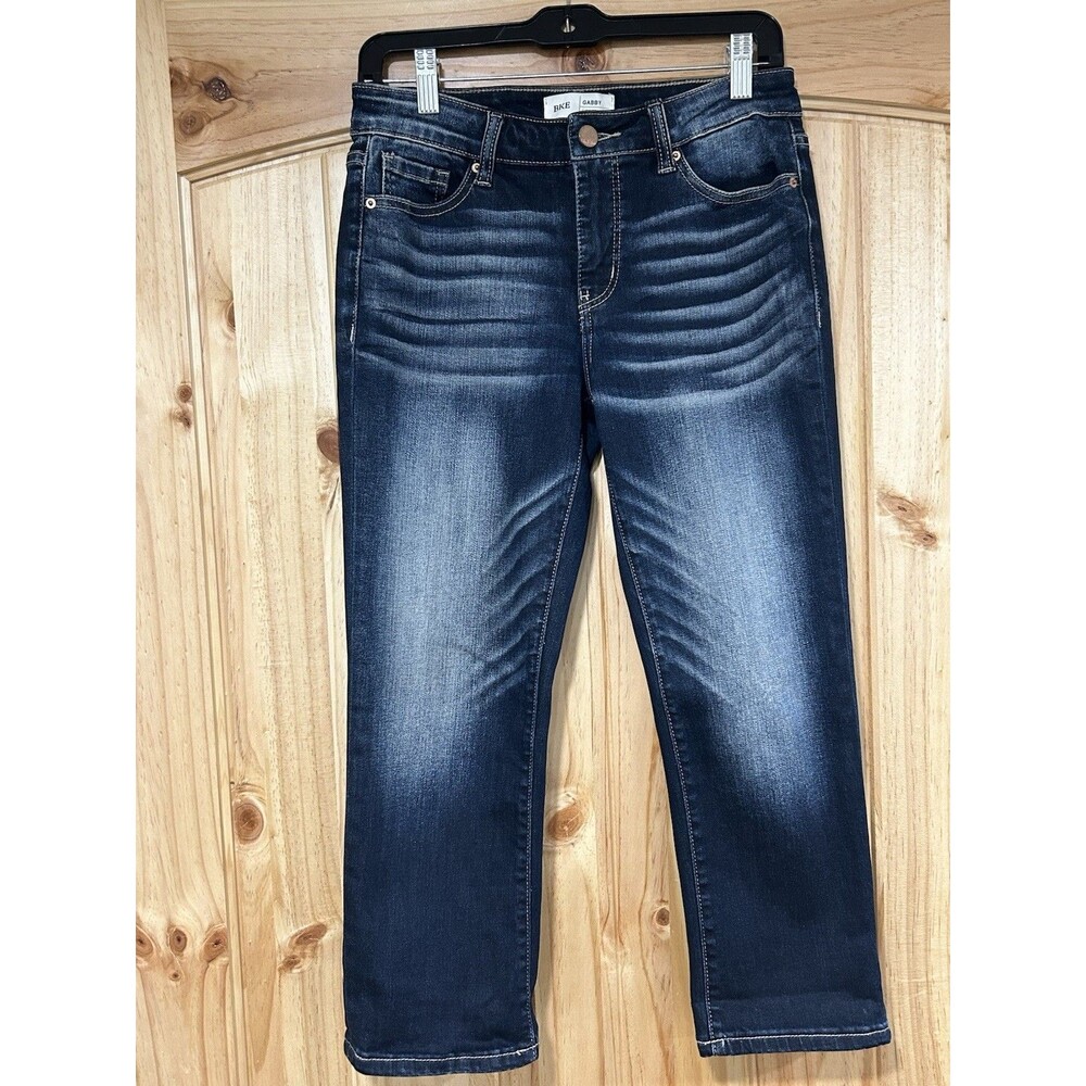 BKE Gabby Jeans Women’s 24 Curvy Fit High Rise Straight Leg Cropped Distressed
